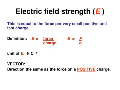 units for electric field strength